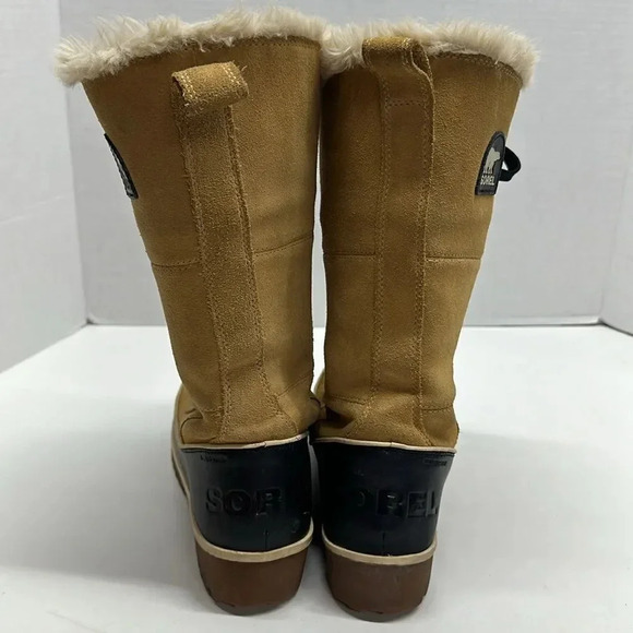 Sorel Tivoli IV Snow Boots Tall Lace Up Boot Shoes Waterproof Black Tan Size 7 - Picture 6 of 10